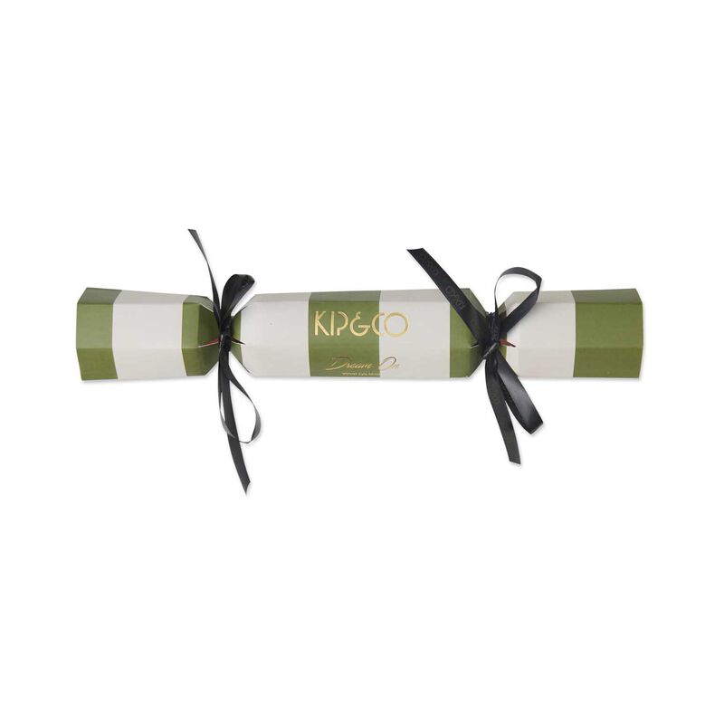 Kip&Co Moss Stripe Velvet Eye Mask image number 2